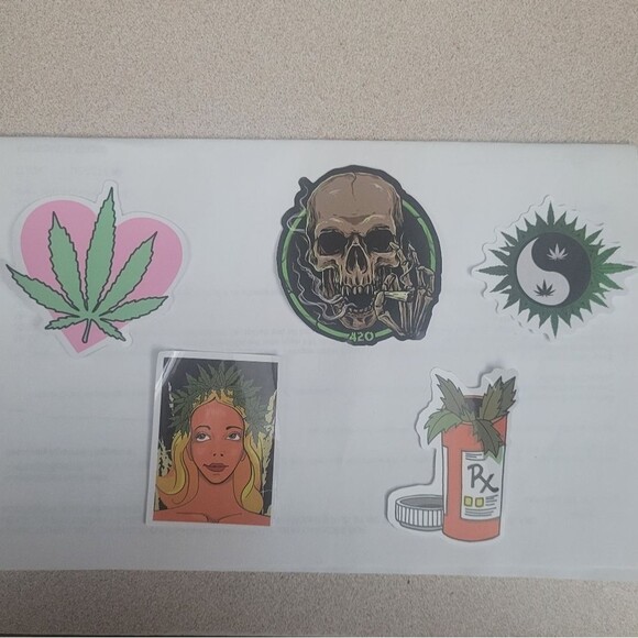 Weed Maple Leaf Pot Leaf Sticker Bundle - Picture 1 of 1